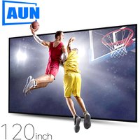 AUN 16/9 Anti light Projector Screen 120/100/60 inch Reflective Fabric Home theater ALR Screen 4K 1080P LED DLP projector