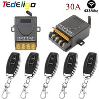 433MHz Smart Light Switch Wireless Remote Control Fan Ceiling Lamp 110V 220V 30A Relay Module ON/OFF Transmitter Keyfob Home LED