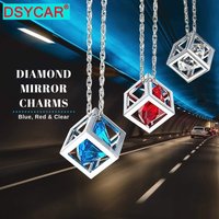 DSYCAR 1Pcs Auto Anhänger Kristalle Cube Auto Charms Rückspiegel Dekoration Automobil Ornamente Hängen Innen Suspension