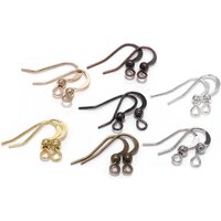 100Pcs 19*18mm Earring Components Hooks Twist Gold Bronze Ear Hook Clasps Earring Wires Findings For DIY Jewelry Making