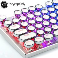 104Pcs/Set Universal Round Key Cap Keycaps for Cherry MX Mechanical Keyboard Backlit Design High-Quality PBT Material