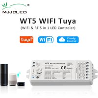 Tuya LED Controller 5 in 1 Dimmer CCT RGB RGBW RGBWW RGBCCT Strip Smart Life Wifi 2.4G RF Wireless Remote Controller 12V 24V WT5