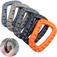 5pcs 8.5cm Tactical Backpack Buckle Fast Carabiner Plastic Hook D Shape Mosqueton EDC Gear For Outdoor Camping
