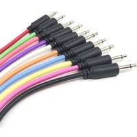 Mono Modular Cables - TS 3.5mm 1/8 inch - Black Jack - Path Synth Synthesizer Eurorack - 5 pcs 1 color - Orange Pink ...
