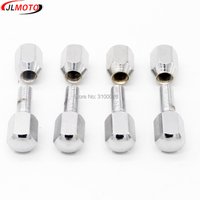 4 Sets M10 Chrome Wheel Hub Bolt Nut Fit For Jinling Alloy Aluminum Rim Wheel ATV Buggy UTV Quad Bike Go Kart Vehicle Moto Parts
