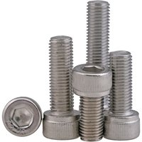 10pcs M10*1.25*20/25/30/35/40/50/60/70/80 M10 Stainless Steel Fine Thread Hex Hexagon Socket Cap Head Screw Pitch 1.25mm