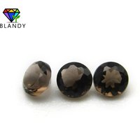 Wholesale Price 100pcs/lot 1.0-3.5mm Loose Brown Color Natural Stone Beads Round Cut Smoky Color Quartz Stone