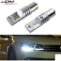 iJDM 6000K White Canbus No Error BA15S LED 1156 P21W LED Bulb For Volkswagen MK6 Daytime Running Lights 12V