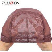 Double Flower Net Front Wig Cap For Making Wigs With Adjustable Strap Weave Cap For Making Wig Lace Cap Top Quality Black Brown