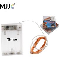 LED-Lichterkette, batteriebetrieben, 2 m, 20 Glühbirnen, Weihnachten, Mariage, Party, Hochzeit, Dekorationen, Timer, Kupferdraht, Lichterkette