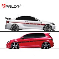 2 teile/los 300x14 cm Beide Seiten Aufkleber Tuning Stil Seite Streifen Stoßstange Auto Wrap Vinyl Film Autos Produkte auto Zubehör