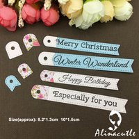 METAL CUTTING DIE Cut Alinacraft Cut Banner 6pc Dot Tag Scrapbooking Papier Handwerk Karte Album Punch Schablone Kunst Cutter Cut Sterben