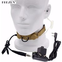 Z Tactical Throat Mic Z003 Air Tube Headset with U94 PTT for Two Way Radio BaoFeng UV-5R UV-5X UV-82 TYT TH-UV8000D Retevis H777