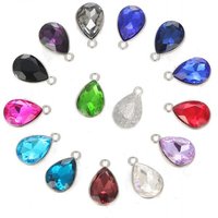 10pcs Crystal Glass Water Drop Shape Charms Pendant for Handmade Earrings Bracelet Necklace Pendant DIY Jewelry Making Supplier