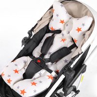 Juste de coussin de siège imprimée pour poussette de bébé, coussin de couche-culotte, coussin de siège en coton, matelas en polymères, accessoires de landau, mode