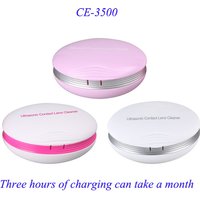 Mini Contact Lens Lenses Box, Automatic Ultrasonic Cleaner, CE-3500, 1800Ma Battery with USB Line for Ortho-K OK Lens, Factory