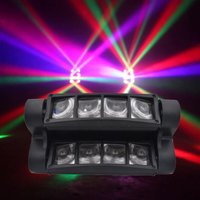 Mini LED 8x3W RGBW Ruchoma głowica LED Spider Beam Oświetlenie sceniczne DMX 512 Spider Light Dobre dla DJ-ów w klubach nocnych