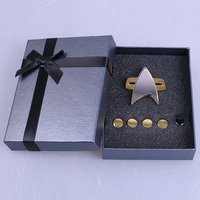 Anime Badge Voyager Communicator TANG The Next Generation Metal Badges Pin&Rank Pip/Pips 6pcs Set Cosplay Prop