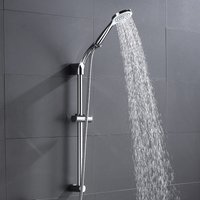 Wall Mount Shower Slide Bar for Bathroom Adjustable Slide Bar for Whole Family Use Rainfall Spa Shower Sliding Bar Set Chrome