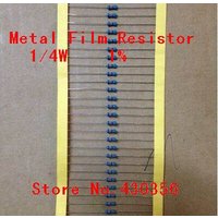 100pcs/lot 0.25W Metal Film Resistor +-1% 10K ohm 10K 4.7k 2.2K 1K 100K 1/4W 1R--10M