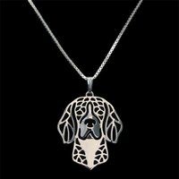 Women Silver Plated Pet Pendant Necklaces Lovers Beagle Jewelry Dog Shaped Necklaces Drop Shipping