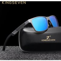 KINGSEVEN Herren-Sonnenbrille mit polarisierten Gläsern, Vollrahmen, aus Aluminium, ideal zum Autofahren, Sonnenbrillen für Herren, Oculos Masculino.