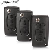 Jingyuqin 10 stücke 2/3 Tasten Auto schlüssel Fall für Peugeot 207 307 308 407 607 807 Für Citroen C2 C3 c4 C5 C6 Flip Auto Schlüssel shell