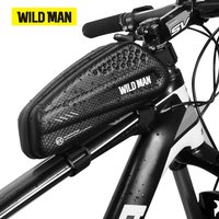 WILD MAN Waterproof EVA Hard Shell Bicycle Bag MTB Road Bike Front Frame Top Tube Bag Large Capacity Cycling Pouch Accessories