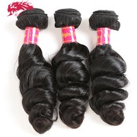 Ali Queen Hair Brazilian Raw Virgin Hair Loose Wave 3/4Pcs 100% Hair Extension Natural Color 10"-30" Human Hair Weave Bundles