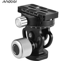 Andoer VH-10 2 Way Tripod Head Bird Watching Pan/Tilt Panoramic Head w/ Quick Release Plate Replacement for Sirui L10 RRS MH-02