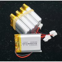 5pcs 3.7V 1200mAh 4.44Wh Polymer Li Lithium Battery 103040 Lipo JST 2pin 2.54mm Connector For GPS MID E-Book Phone Game Player