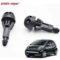 Erick's Wiper 2Pcs Front Windshield Wiper Washer Jet Nozzle For Peugeot 107 2005 - 2014 Car Water Hood Water Sprayer Nozzles