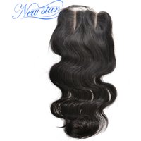 New Star Hair Body Wave 3 Part 5x5 Lace Closures Brazilian Virgin Human Hair Medium Brown Swiss Lace With Baby Hair Closure