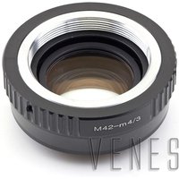 VENES M42-M4/3, Focal Reducer Speed Booster Adapter ring For M42 Lens to Suit for Micro Four Thirds 4/3 Camera