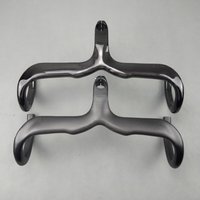 Ultraleichter integrierter Lenker und Vorbau, Fahrradlenker, ohne Logo, Rennrad, 3K