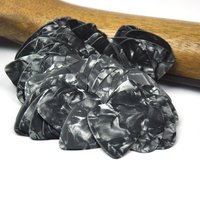 Lot of 100pcs Thin 0.46mm Gauge Celluloid Guitar Picks Plectrums Black Pearl
