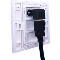 White Color Elbow HDMI2.0 Wall Outlet Panel Faceplate L Shape HDMI-compatible Plug For Projector DVD PS