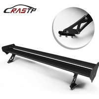 53.15'' Sliding Adjustable Bracket Double Wing Fin Trunk Spoiler No perforation Rear Car Sedan GT Wing Styling Spoiler LTB116