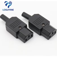 1 pcs Wholesale Price Black IEC 320 C13 Female Plug Rewirable Power Connector 3pin Socket 10A /250V