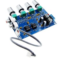 XH-M164 NE5532 Tone Amplifier Board Preamplifier AC 12V-15V Power Supply Dual Channel Audio Amplifier Board 4 Way Adjustment