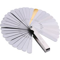 32 Blades Steel Feeler Gauge Dual Marked Metric and Imperial Gap Measuring Tool