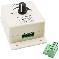 DC 12V 24V 8A Adjustable LED Dimmer Switch Brightness Lamp Bulb Strip Driver Single Color Light Power Supply Controller