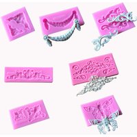 Lace Pattern Border Decor Silicone Cake Mold Retro Roma Relief Decorative Chocolate Flower Baking Pastry cake Molds