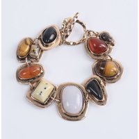 2025 New Indian Vintage Resin Stone Bracelets Women Jewelry Bohemian Ethnic Statement Retro Metal Link Bracelet Ladies Jewellery
