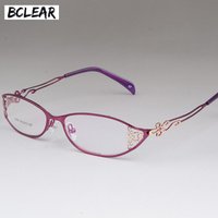 BCLEAR Ladies business glasses frames hollow carved metal full frame glasses beautiful fashion alloy ultra-light eyeglasses new
