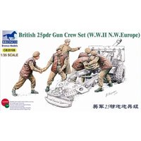 BRONCO CB35108 1/35 British 25pdr Gun Crew Set (WW2 N.W. Europe) - Scale Model Kit