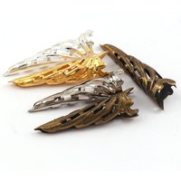 35x10mm Vintage Filigree Metal Pointed Horn Hollow Flower Spacer Beads End Caps Pendant DIY Charms Connectors Jewelry Findings