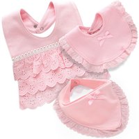 Lawadka Baby-Lätzchen für Mädchen, 100 % Baumwolle, für Neugeborene, Prinzessin, Spitze, Schleife, Baby-Lätzchen, niedliche Mädchen-Jungen-Spucktuch, Säuglings-Speichelhandtücher, 0–2 Jahre