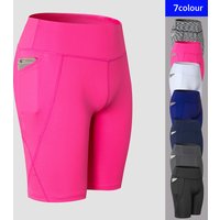 2023 neue blaue Gym-Shorts für Damen, Yoga-Shorts, Kompressionssport-Shorts für Damen, Workout, schlanke Fitness-Shorts