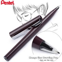 1pc Pentel Arts Stylo Sketch Pen Line Drawing Detail Colored Marker Hook Needle Fineliner Pen for Manga Architecture Black JM20